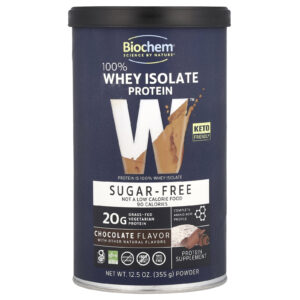 Biochem 100% Proteína Whey Isolada Sem Açúcar Chocolate 355 g (125 oz)
