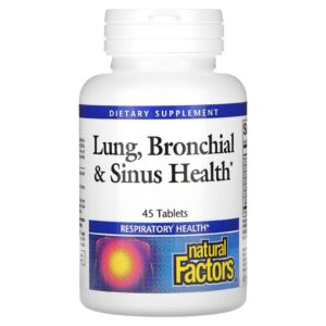 Natural Factors Saúde Pulmonar Brônquica e Sinusal 45 Comprimidos