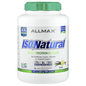 ALLMAX ISONatural™ Isolado de Proteína Whey Baunilha 227 kg (5 lb)