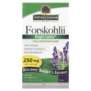 Natures Answer Forskohlii 250 mg 60 Cápsulas Vegetarianas