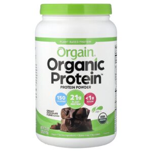 Orgain Organic Protein™ em Pó à Base de Plantas Ganache Cremosa de Chocolate 920 g (203 lb)