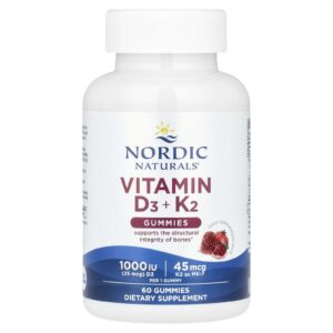 Nordic Naturals Gomas de Vitaminas D3 e K2 Romã 60 Gomas