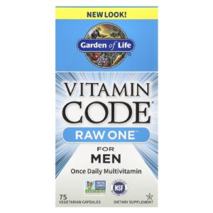 Garden of Life Vitamin Code® RAW One™ Multivitamínico Diário para Homens 75 Cápsulas Vegetarianas