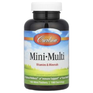 Carlson Mini-Multi Vitaminas e Minerais Sem Ferro 180 Comprimidos