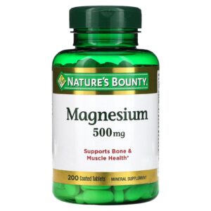 Natures Bounty Magnésio 500 mg 200 Comprimidos Revestidos