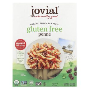 Jovial Macarrão de Arroz Integral Orgânico Pene 340 g (12 oz)
