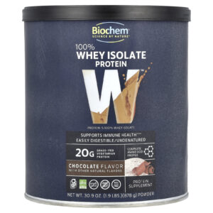 Biochem 100% de Proteína Whey Isolada Chocolate 878 g (19 lbs)