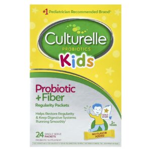 Culturelle Kids Probiótico + Fibra Regularidade a Partir de 1 Ano 24 Embalagens de Porção Individual 48 g (017 oz) Cada