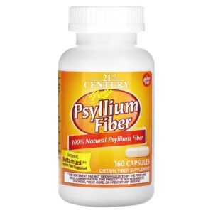 21st Century Fibra de Psyllium 160 cápsulas