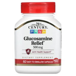 21st Century Glucosamine Relief 500 mg 60 Cápsulas Fáceis de Engolir