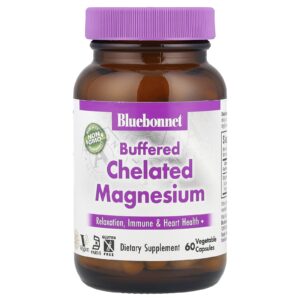 Bluebonnet Nutrition Magnésio Quelato Tamponado 60 Cápsulas Vegetais