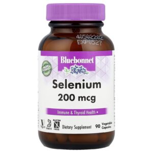 Bluebonnet Nutrition Selênio 200 mcg 90 Cápsulas Vegetais