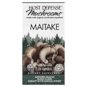 Host Defense Mushrooms™ Maitake 120 Cápsulas (05 g por Cápsula)