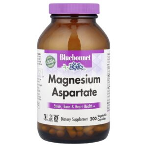 Bluebonnet Nutrition Aspartato de Magnésio 200 mg 200 Cápsulas Vegetais