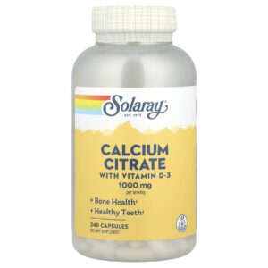 Solaray Citrato de Cálcio com Vitamina D-3 240 Cápsulas