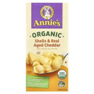Annies Homegrown Macarrão e Queijo Orgânicos Cascas e Cheddar Envelhecido 170 g (6 oz)