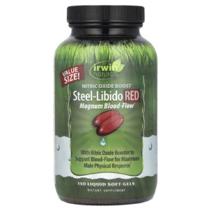 Irwin Naturals Steel-Libido Red® Magnum Blood-Flow 150 Cápsulas Softgel Líquidas