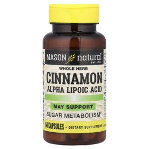 Mason Natural Ácido Alfa-Lipoico de Canela 60 Cápsulas