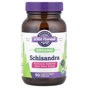 Oregons Wild Harvest Schisandra Orgânica 90 Cápsulas Veganas Orgânicas (475 mg por Cápsula)