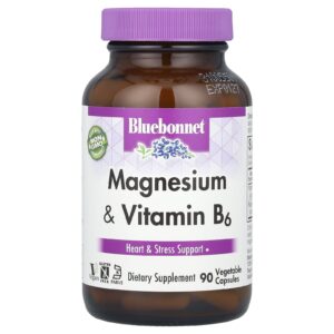 Bluebonnet Nutrition Magnésio e Vitamina B6 90 Cápsulas Vegetais