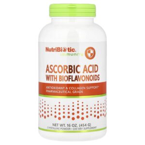 NutriBiotic Imunidade Ácido Ascórbico com Bioflavonoides Pó Cristalino 454 g (16 oz)