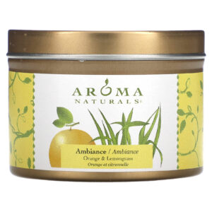 Aroma Naturals Soy VegePure Vela em Lata para Viagem Ambientação Laranja e Capim-limão 7938 g (28 oz)