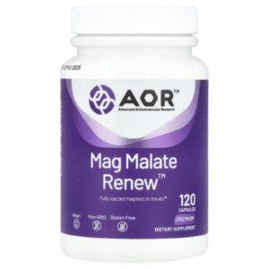 Advanced Orthomolecular Research AOR Mag Malate Renew™ 120 Cápsulas