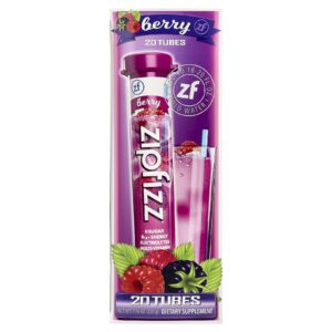 Zipfizz Mistura para Bebida Energética Frutos Silvestres 20 Tubos 11 g (039 oz) Cada