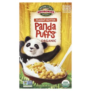 Natures Path EnviroKidz Cereal Panda Puffs® com Manteiga de Amendoim Orgânica 300 g (106 oz)