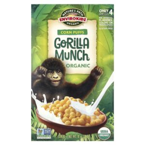 Natures Path EnviroKidz Cereal Munch de Gorila Puffs de Milho Orgânico 284 g (10 oz)