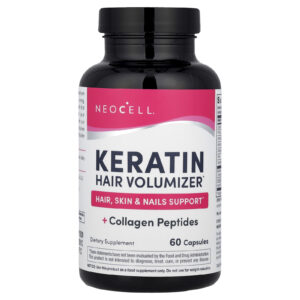 NeoCell Volumizador de Queratina Capilar + Peptídeos de Colágeno 60 Cápsulas