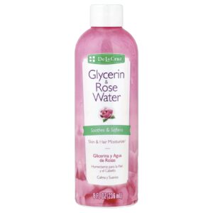 De La Cruz Glicerina e Água de Rosas Hidratante para a Pele e o Cabelo 236 ml (8 fl oz)