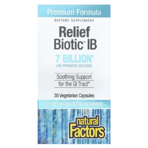 Natural Factors ReliefBiotic IB 7 Bilhões 30 Cápsulas Vegetarianas
