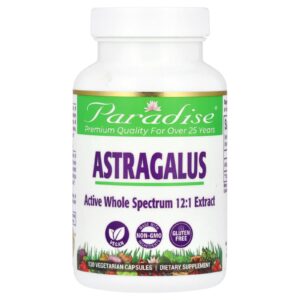 Paradise Herbs Astragalus 120 Cápsulas Vegetarianas (250 mg por Cápsula)