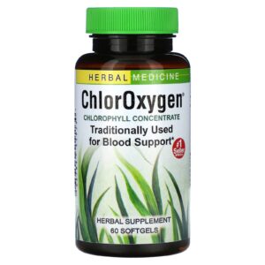 Herbs Etc. ChlorOxygen® Concentrado de Clorofila 60 Cápsulas Softgel