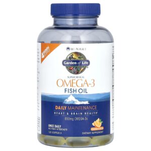 Minami Nutrition Ômega-3 de Óleo de Peixe Supercritical Laranja 850 mg 120 Cápsulas Softgel