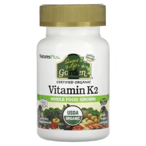 NaturesPlus Fonte de Vida Jardim Vitamina K2 60 Cápsulas Veganas