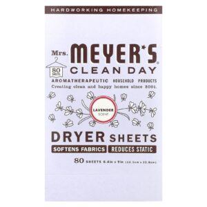 Mrs. Meyers Clean Day Folhas Secantes Lavanda 80 Folhas