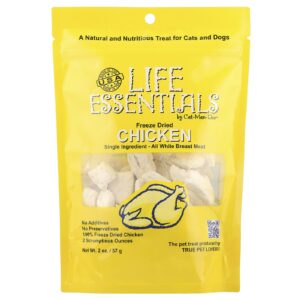 Cat-Man-Doo Life Essentials Frango Liofilizado Para Gatos e Cães 57 g (2 oz)