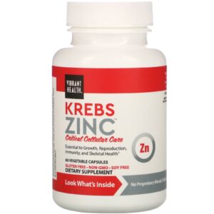 Vibrant Health Zinco Krebs 60 Cápsulas Vegetais
