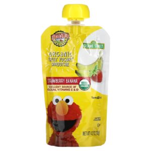 Earths Best Smoothie de Iogurte Orgânico com Frutas A partir de 2 Anos Morango e Banana 120 g (42 oz)
