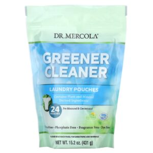 Dr. Mercola Produtos de Limpeza Mais Ecológicos Sacos para Lavar Roupa Sem Perfume 24 Sacos 431 g (152 oz)