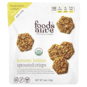 Foods Alive Sprouted Crisps Limão-siciliano 113 g (4 oz)