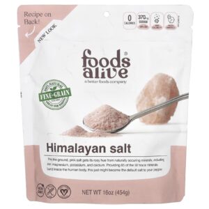 Foods Alive Sal Rosa do Himalaia Moído Fino 454 g (16 oz)