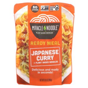 Miracle Noodle Refeição Pronta Caril Japonês + Macarrão à Base de Plantas 280 g (99 oz)