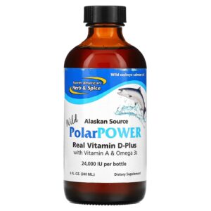 North American Herb & Spice Energia Polar Selvagem do Alasca Óleo de salmão vermelho 8 fl oz (240 ml)