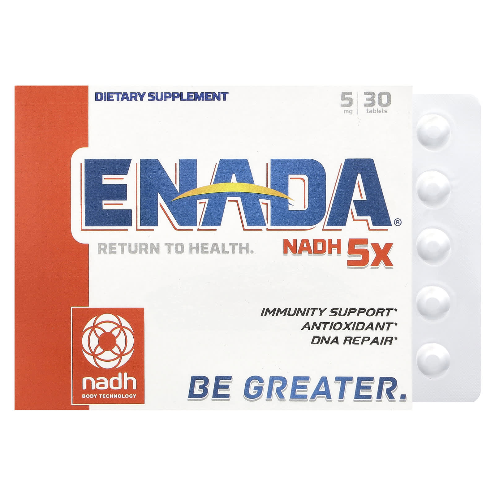 ENADA NADH 5x 5 mg 30 Comprimidos