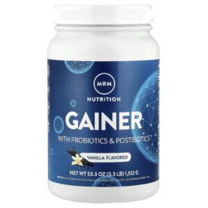 MRM Nutrition Gainer com Probióticos e Pós-bióticos Baunilha 1.512 g (33 lb)