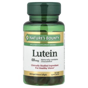 Natures Bounty Lutein 40 mg 30 Cápsulas Softgel de Liberação Rápida