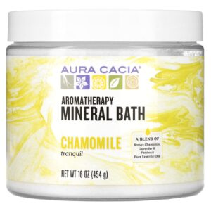 Aura Cacia Banho Mineral de Aromaterapia Camomila Tranquila 16 oz (454 g)